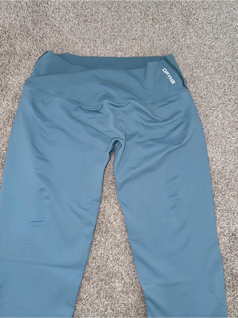 Women’s High-Waist Leggings in Teal - Picture 2 of 4